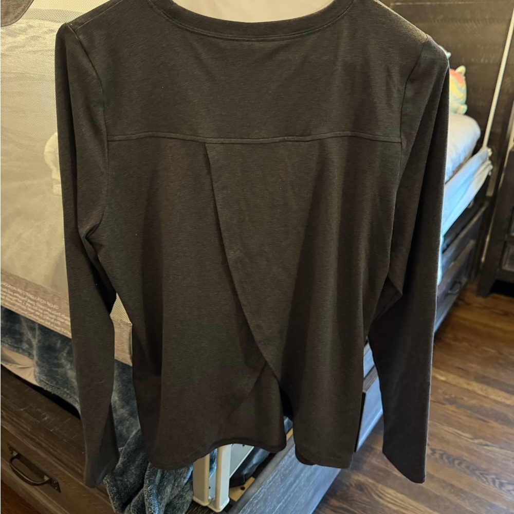 Threads 4 Thought Charcoal Long Sleeve Tee - Dark Gray - Picture 2 of 5
